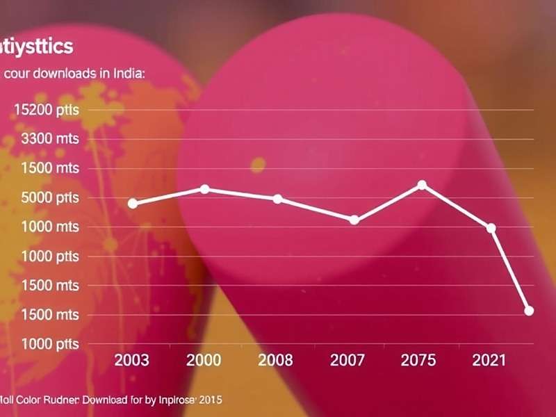 Holi Color Rush - Impressive Download Growth in India Holi Color Rush download statistics showing growth over the years in India
