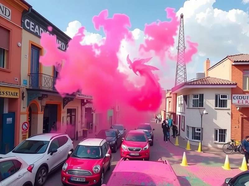Holi Color Rush - AR Features Let You Bring Colors to Your World Holi Color Rush AR feature showing virtual colors in a real-world setting